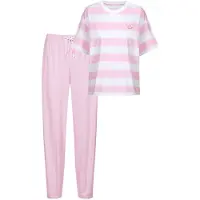 Mey Pyjama 'Streaked Lines' rosa