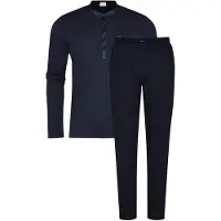 Mey Pyjama lang 'Aarhus' donkerblauw