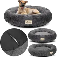 AIO Factory Harig bed van 40 cm, donkergrijs, afneembaar, antislip.