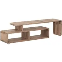 MUST Living Fushion tv-meubel uitschuifbaar teakhout 150x35x45 cm