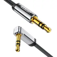 UGREEN Platte kabel AUX-audiokabel 3,5 mm mini-jack 2 m zilver