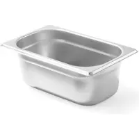 Hendi GN 1/4 container, hoogte 100 mm, roestvrij staal - 800539