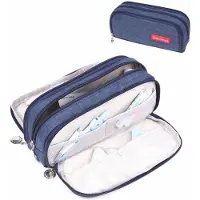 INF Etui met grote capaciteit DarkBlue
