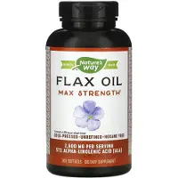 Nature'S Way , Flaxolie, Max Sterkte, 2,600 mg, 200 Zachte capsules (1,300 mg per Zachte capsule)