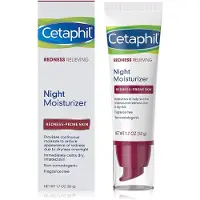 Cetaphil Nachtcrème, Roodheid Verminderende Nachtvocht voor Gezicht, 1,7 fl oz, Voor Droge, Roodheid-gevoelige Huid