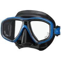 Tusa Freedom Ceos – Duikmasker met twee lenzen, comfortabele pasvorm dicht op het gezicht, Freedom Technology voor comfort en prestaties, hypoallergeen silicone – Zwart/Blauw – M-212QB FB