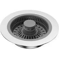 INF 304 RVS Keukensifon met ABS Filtermandje, Compatibel met Keukens, Badkuipen en Wasbakken, Waterafvoernet met Pop-up Mechanisme