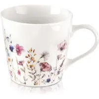 Orion Porseleinen mok met bloemenmotief, 430 ml