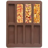 Brunbeste Bruine siliconen mueslireepvorm SILLINIE 22x16,5x1,5 cm