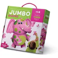Crocodile Creek Puzzel Speelgoed - Grote Olifant, 48 stukjes, roze