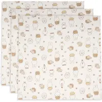 Jollein Hydrofiele Doek Small - 70x70cm - Miffy Family Farm - 3 Stuks