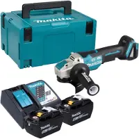 Makita DGA 520 ZX1 Snoerloze haakse slijper 18 V 125 mm X-LOCK Brushless Solo - zonder accu, zonder lader