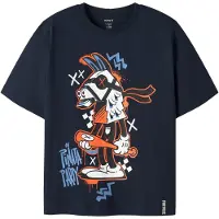 Name it Shirt 'NKMJEF FORTNITE' blauw / navy / oranje / wit