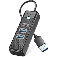 ORICO Hub Adapter USB to 2x USB 3.0 + USB-C, 5 Gbps, 0.15m (Black)