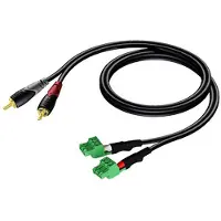 Procab CLA832 Classic 2x terminal block - 2x RCA male 3 meter