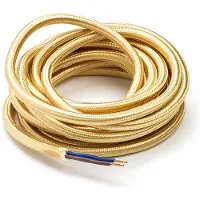 Calex Strijkijzersnoer | | 3 meter (2 x 0.75 mm², Metallic goud)