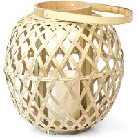 Lumineo Lantaarn lamp | | Ø 28 cm (Led, Batterij, Bamboe)