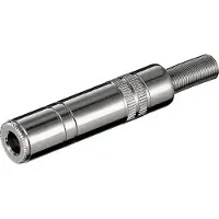 Goobay 6.35 mm jack plug | V | (Mono, Metalen behuizing, 2-polig)