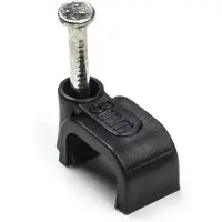 Q-Link Kabelclip | | 8 mm (20 stuks, Plat, Zwart)