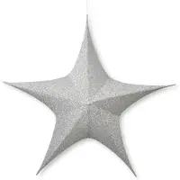 Décoris Kerstster | Ø 135 cm (5-punts, Binnen, Zilver)