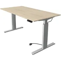 Kerkmann Büromöbelfabrik Move 3 Tube Zit-sta-bureau Rechthoekig Ahorn T-Voet 1.600 (B) x 800 (D) x 1.200 (H) mm