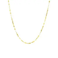 Hey Happiness Rolo Ketting Dames - 925 Sterling Zilver 18K Goud Verguld - Platte Schakelketting - Layering Ketting - Verstelbaar 46 cm