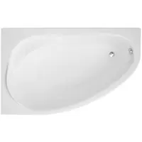 Badland MAREA hoekbad 160 x 100 cm links wit met styropor ombouw