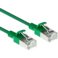 ACT Groene 5 meter LSZH S/FTP CAT6A slimline patchkabel snagless met RJ45 connectoren
