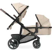 Deryan Evy V2 Kinderwagen - Duo Kinderwagen - Uitbreidbaar - Inclusief reiswieg - Nougat