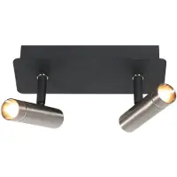 Steinhauer Wandlamp Lumo 4851ST - 2 lichts spot met stoere stalen accenten