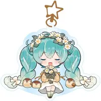 POPbuddies Hatsune Miku Acrylic Keychain Kawaii Autumn Time