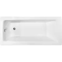 Besco TALIA ligbad 110 x 70 cm wit met acrylpaneel met bamboe badplank