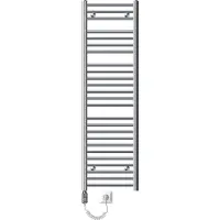 LuxeBath Badkamerradiator Elektrisch met verwarmingselement 900W 400x1500 mm Chroom recht met zijaansluiting
