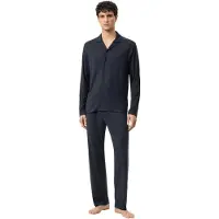 Mey Lange pyjama Serie Iconic Nightshift Marineblauw | Maat S
