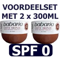 Babaria VOORDEELSET met 2 x Exotic Bronze Gelatina Bronceadora / Tanning Jelly Coco FACTOR 0 - 300ml.