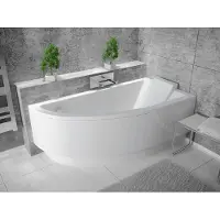 Badland PRAKTIKA hoekbad 150 x 70 cm rechts wit