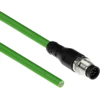 ACT SC3806 Industriële Sensorkabel | M12A 8-Polig Male naar Open End | Ultraflex TPE kabel | Afgeschermd | IP67 | Groen | 5 meter