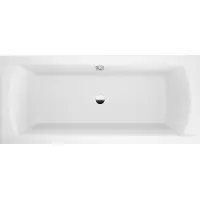 Badland INES ligbad 170 x 75 cm wit met styropor ombouw met sifon