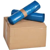 Knapzak LDPE vuilniszak voor containers blauw 140 liter (100 stuks)