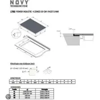 NOVY 1763 inbouw 4-pits inductie kookplaat / kookplaten