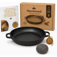 Maysternya Gietijzeren barbecue pan ø 34 x 4 cm zwart