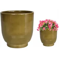Cermax Lazur - Bloempot - Keramisch - Pistachekleurig - 13,5 cm