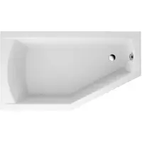 Badland SELENA hoekbad 160 x 90 cm links wit met styropor ombouw