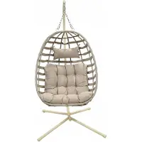 Koopman ProGarden - Hangstoel - met kruisframe - Met Kussen - Beige
