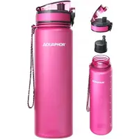 AQUAPHOR City Serie - Filtrerende Waterfles - 0,8L - Rood - Tritan Materiaal