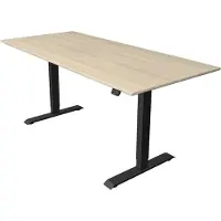 Kerkmann Büromöbelfabrik Move 1 Zit-sta-bureau Rechthoekig Ahorn T-Voet 1.800 (B) x 800 (D) x 1.230 (H) mm Melamine, staal