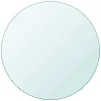 vidaXL Tafelblad van gehard glas 80 cm rond