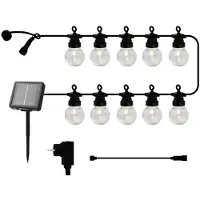 Sirius Home Lucas Clear Startset Solar en Transformer – Lichtsnoer Buiten 10 lampjes – Tuinverlichting Transparante Lampjes