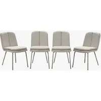 CALICOSY Stoelen set van 4, gestoffeerde met metalen poten h85 cm lysa