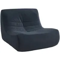 Sweeek Fauteuil waterafstotend velours Sokol 1 zitplaats Donkerblauw